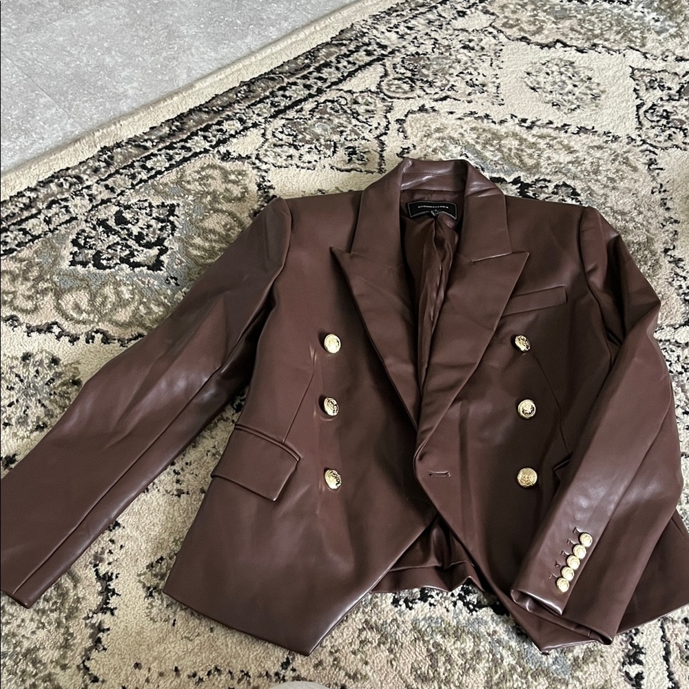 BCBG Brown Double-Breasted Women's Blazer